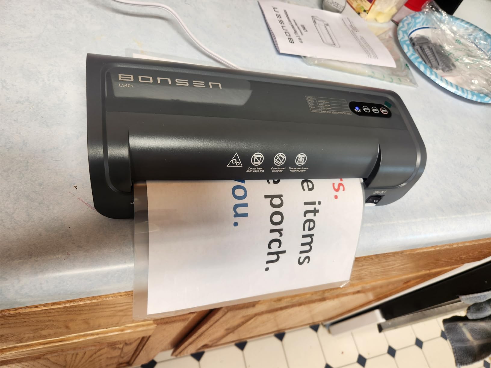 Bonsen 9 inch Laminator Machine with 100 Laminating Sheets customer photo 2