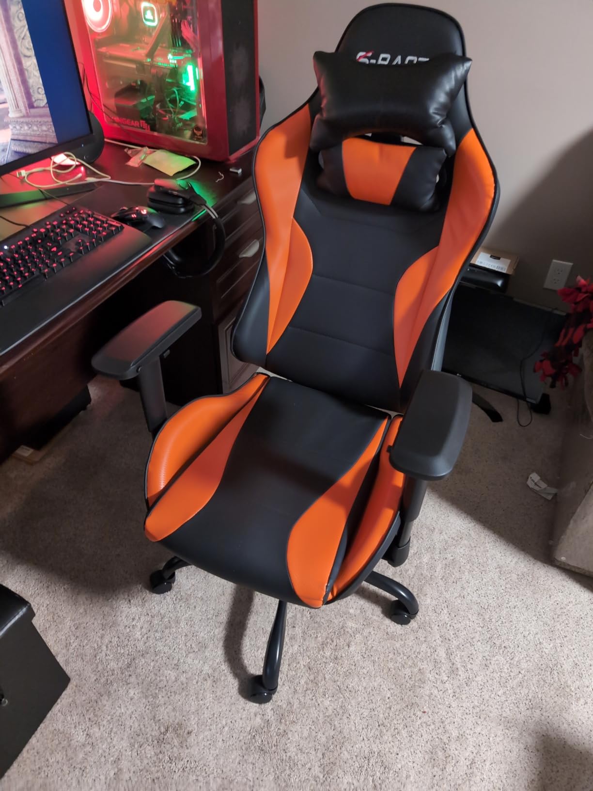 Replacement Adjustable Arms Armrest Pair Upright Bracket with Pads Fits Most Gaming Chairs (4D) customer photo 2