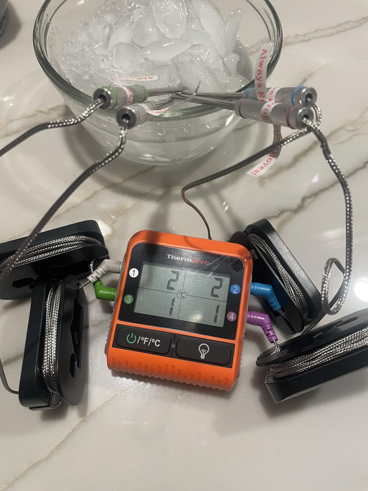 TempPro TP829 1000ft Wireless Meat Thermometer Digital for Grilling and Smoking, 4 Meat Probes Grill Thermometer for Outside Grill, BBQ Thermometer for Cooking Food Temperature (Previously ThermoPro) customer photo 1