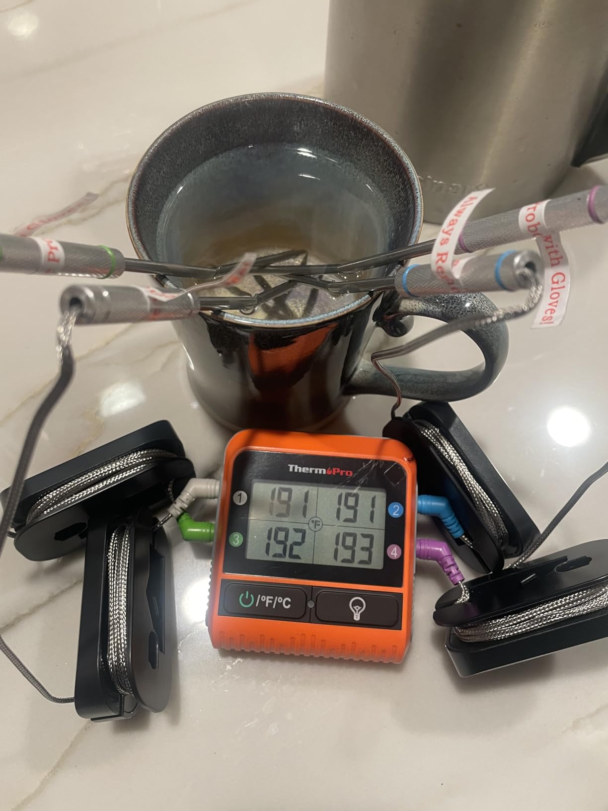 TempPro TP829 1000ft Wireless Meat Thermometer Digital for Grilling and Smoking, 4 Meat Probes Grill Thermometer for Outside Grill, BBQ Thermometer for Cooking Food Temperature (Previously ThermoPro) customer photo 2