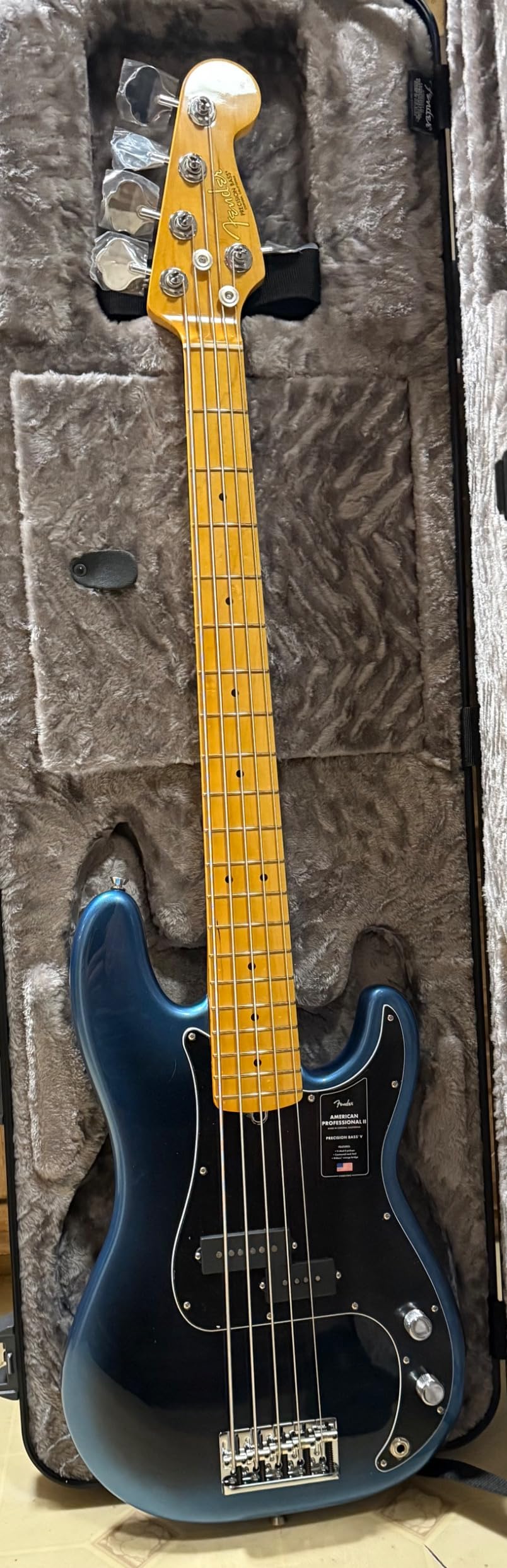American Professional II 5-String Precision Bass, Dark Night, Maple Fingerboard customer photo 1
