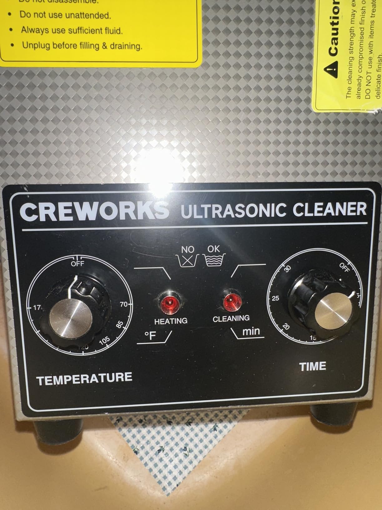 CREWORKS 15L Ultrasonic Cleaner with Knob, Total 760W Professional Industrial Auto Cleaning Machine for Carburetor Repairing Tools Parts Instrument, 40kHz Digital Sonic Cavitation Cleaner with Heater customer photo 2