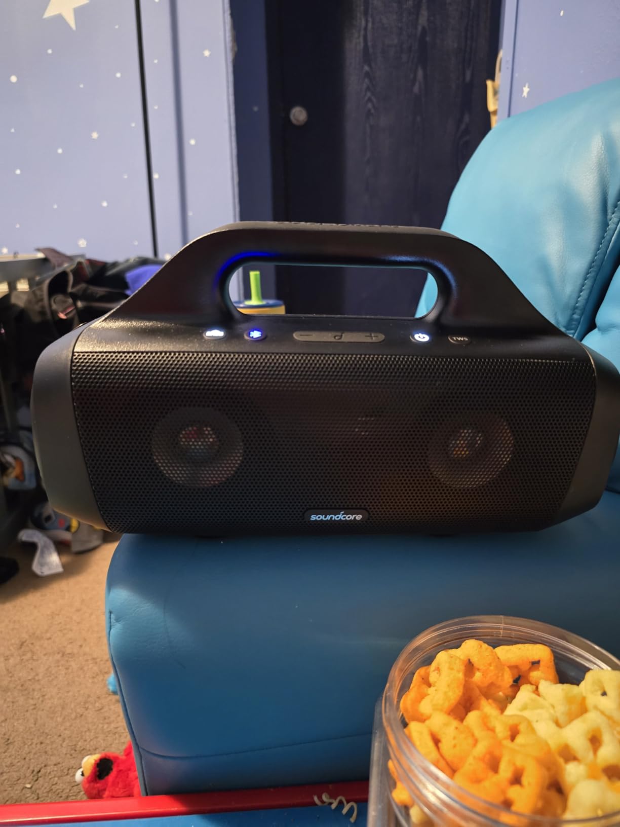 Anker Motion Boom Waterproof Bluetooth Speaker with Titanium Drivers, BassUp Technology, IPX7, 24H Playtime, App, Built-in Handle, Outdoor Speaker for Camping, Pool, Beach, Backyard customer photo 2