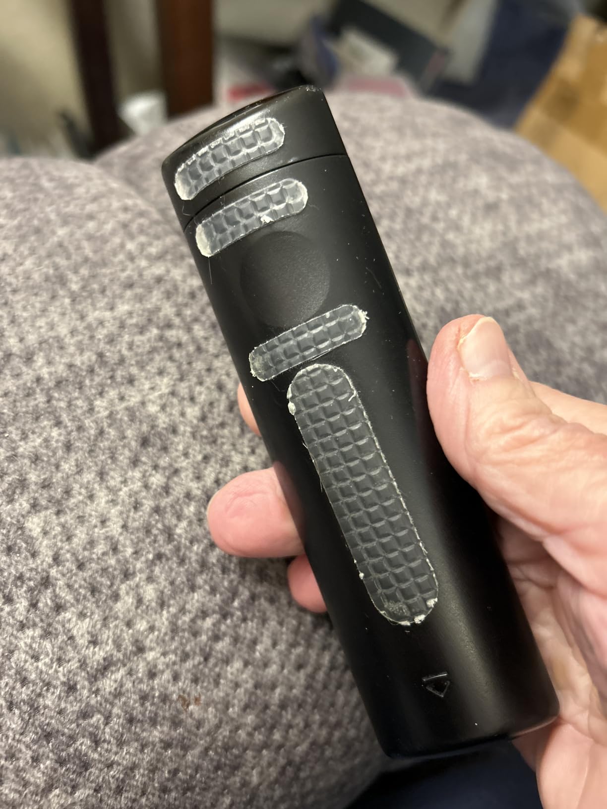 CATTONGUE GRIPS Non-Abrasive Grip Tape Strips - Heavy-Duty, Pre-Cut Anti-Slip Tape for Phones, Tablets, Crafting & More - Indoor & Outdoor Anti-Slip Solution (Black, 1-Pack) customer photo 1