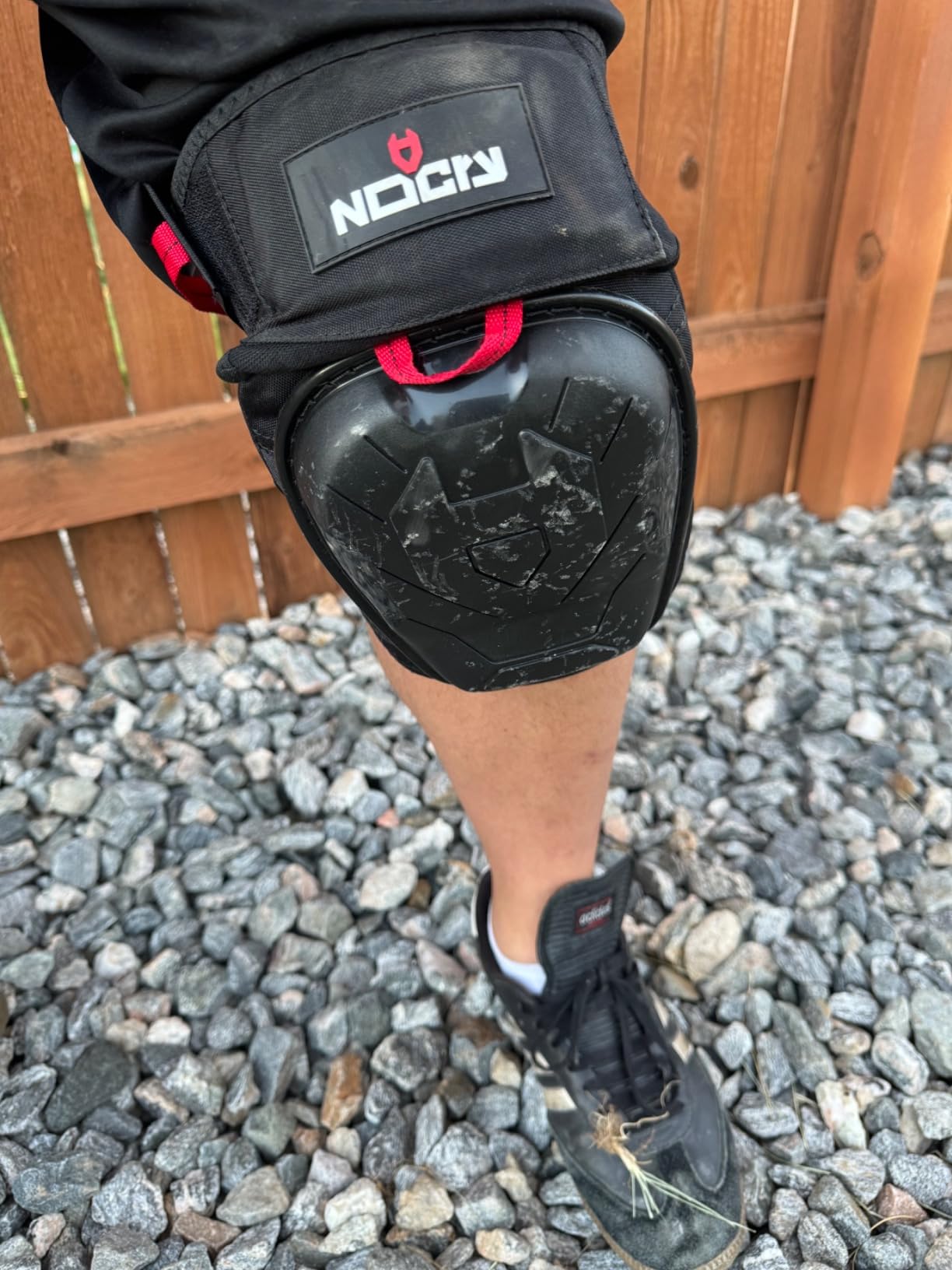 NoCry Professional Work Knee Pads for Men Construction with Ankle Support and Heavy Duty Anti-Slip Cap - Foam Cushion and Extra Thick Gel Padding - Reinforced Thigh & Shin Straps customer photo 2