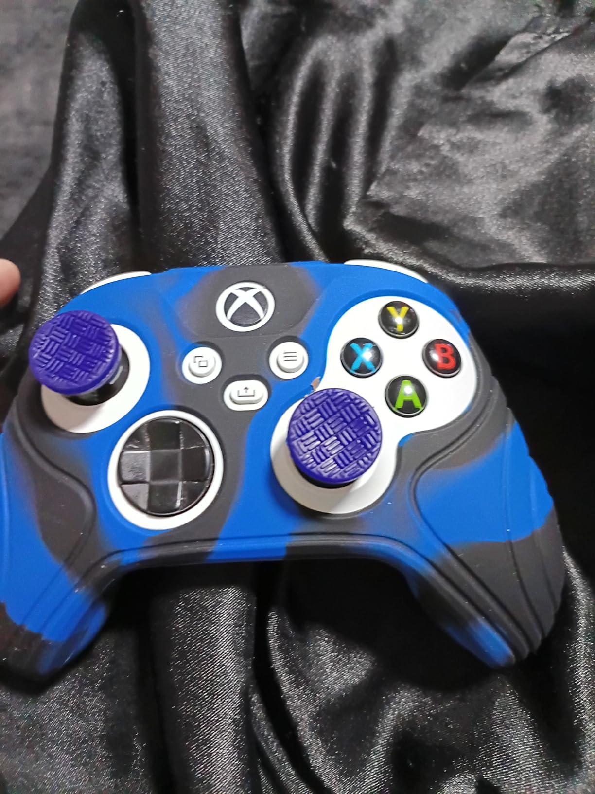 eXtremeRate PlayVital Samurai Edition Anti-Slip Controller Grip Silicone Skin for Xbox Core Controller, Ergonomic Protective Case Cover for Xbox Series S/X w/Thumb Grips - Black customer photo 1