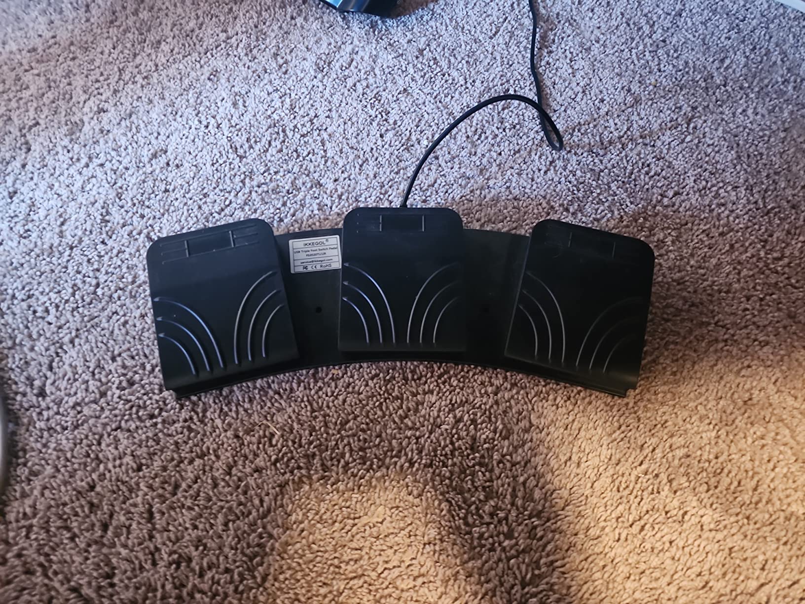 iKKEGOL Upgraded USB Triple Foot Pedal Optical Switch Control 3 Key Three Button Program Computer Keyboard Mouse Game Action HID customer photo 2