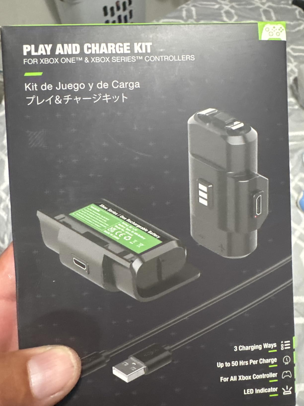 Rechargeable Xbox Controller Battery Pack, Play & Charge Kit for Xbox One/Xbox Series X|S - 40H Playtime, 2.5H Full Charge, with Cover & Charging Cable, Xbox Accessories for Xbox One S/One X/One Elite customer photo 1