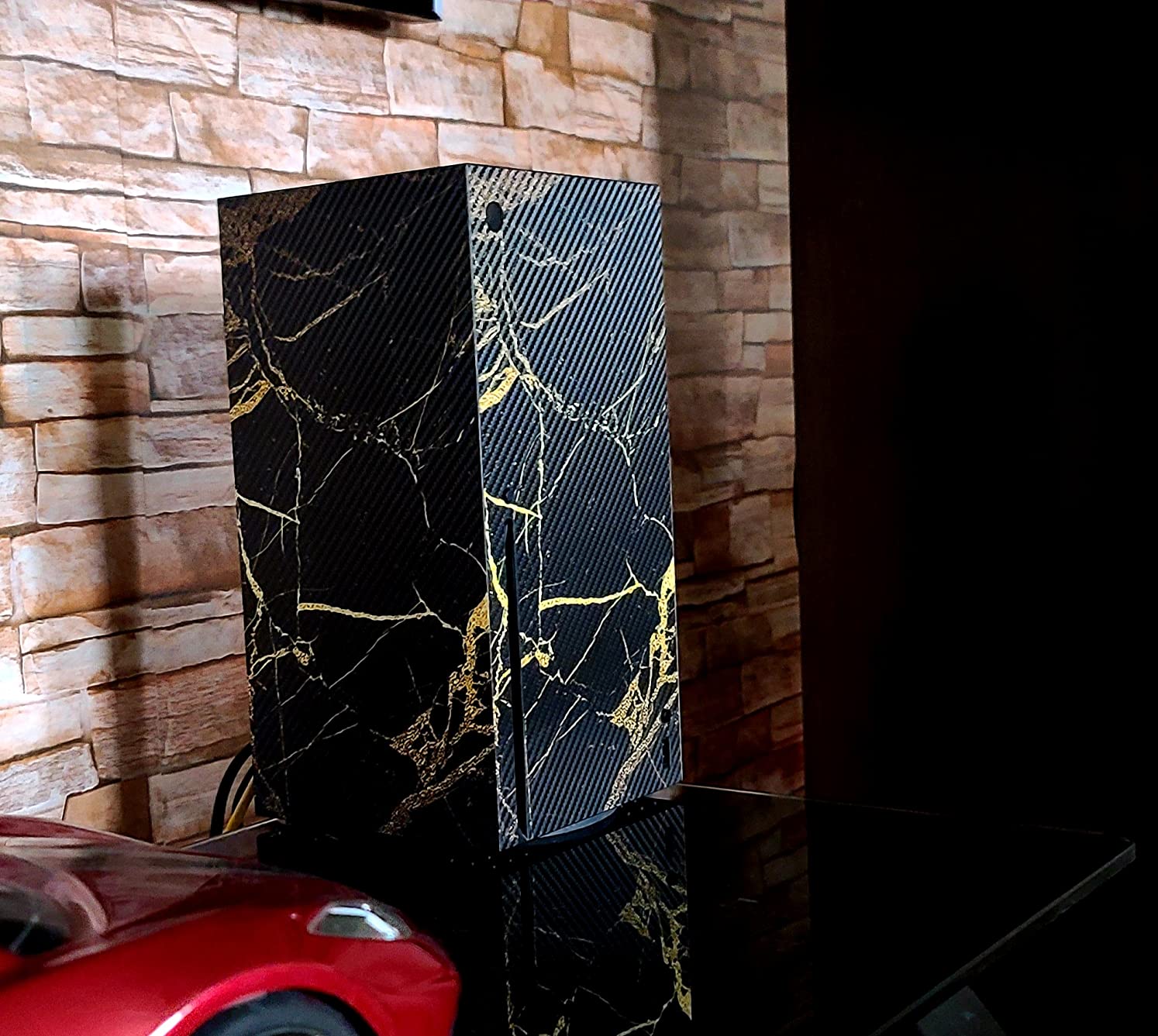 MightySkins Carbon Fiber Skin Compatible with Xbox Series X - Black Camo | Protective, Durable Textured Carbon Fiber Finish | Easy to Apply and Change Styles | Made in The USA (CF-MIXBSERX-Black Camo) customer photo 2