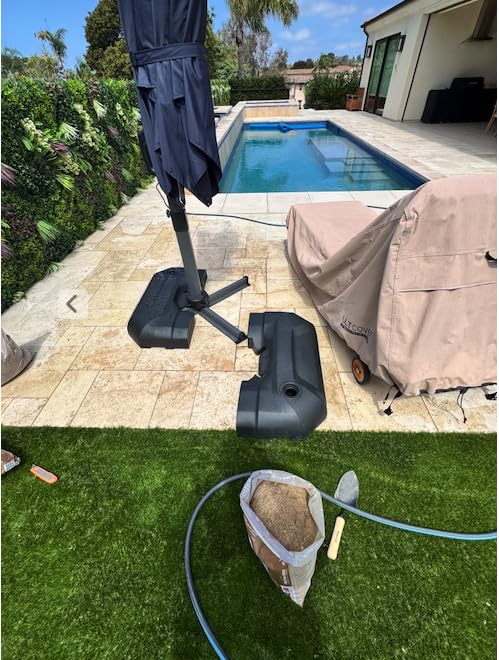 PURPLE LEAF 9' X 11.5' Patio Umbrella Outdoor Cantilever Rectangle Umbrella Aluminum Offset Umbrella with 360-degree Rotation for Garden Deck Pool Patio, Beige customer photo 2