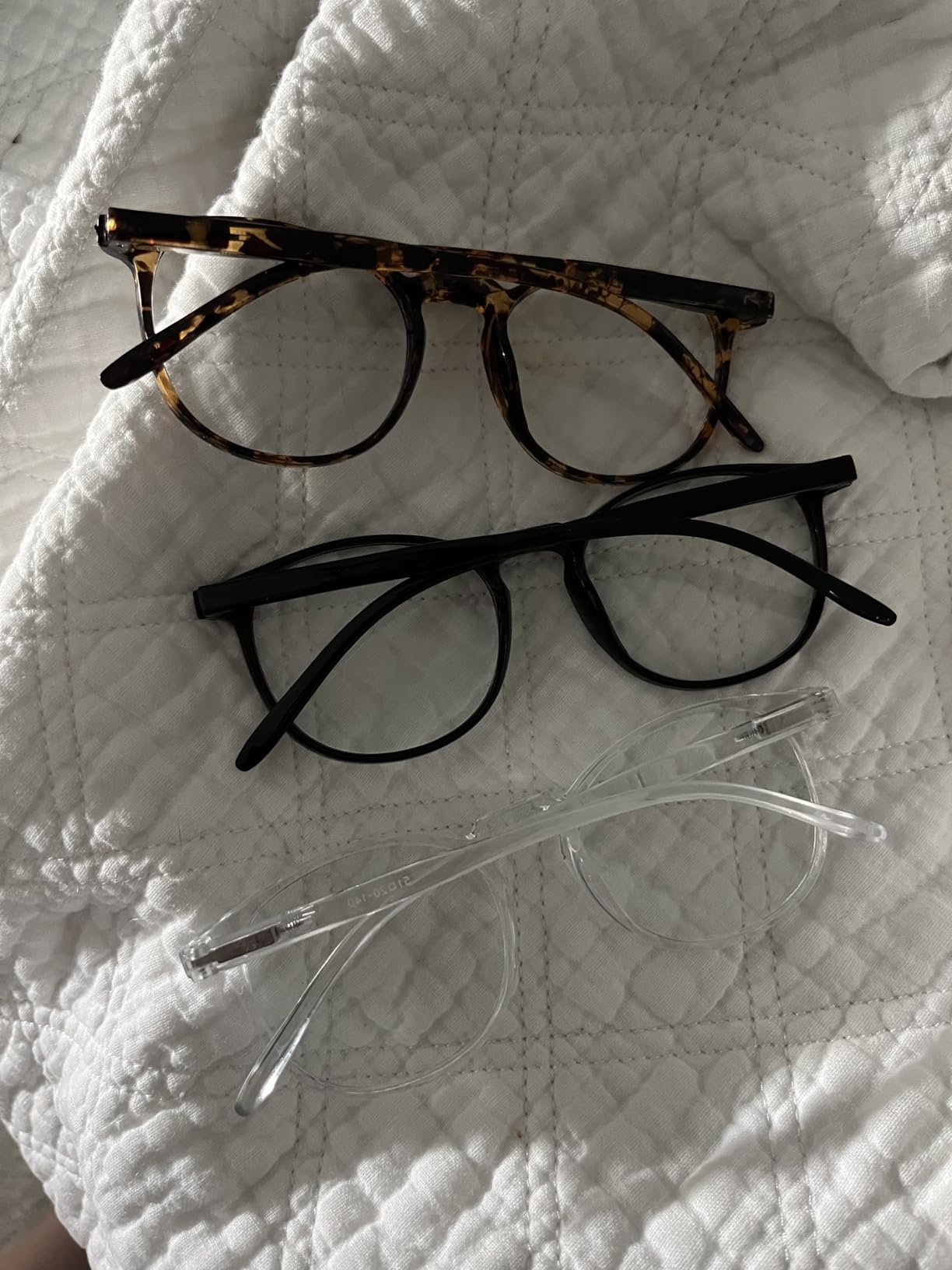 IBOANN Chic & Comfy Blue Light Glasses for Women - 3-Pack Round Frames, Screen-Ready Style with UV Protection Coating customer photo 1