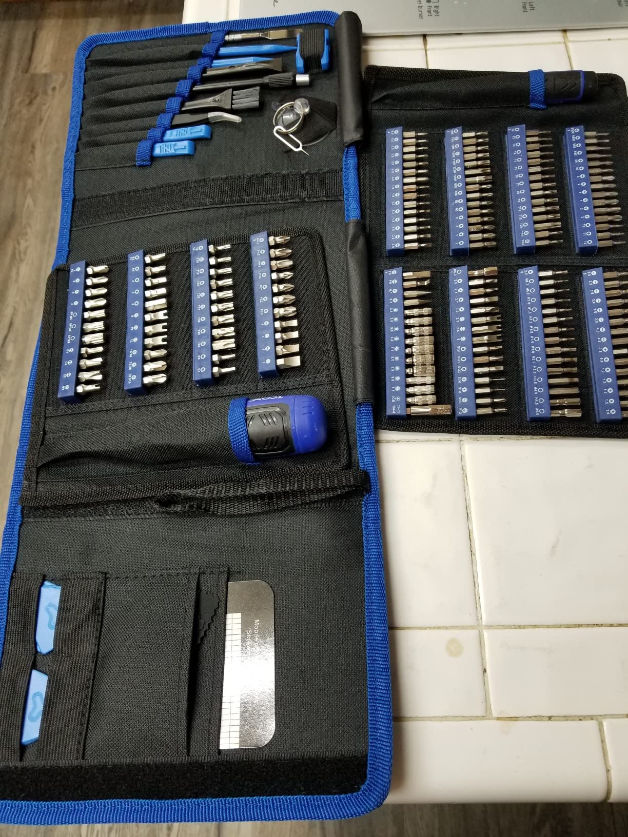 XOOL 200 in 1 Precision Screwdriver Kit, Electronics Repair Tool Magnetic Driver Kit with 164 Bits, Flexible Shaft, Extension Rod for Computer, iPhone, Laptop, PC, PS4, Xbox, Nintendo customer photo 1