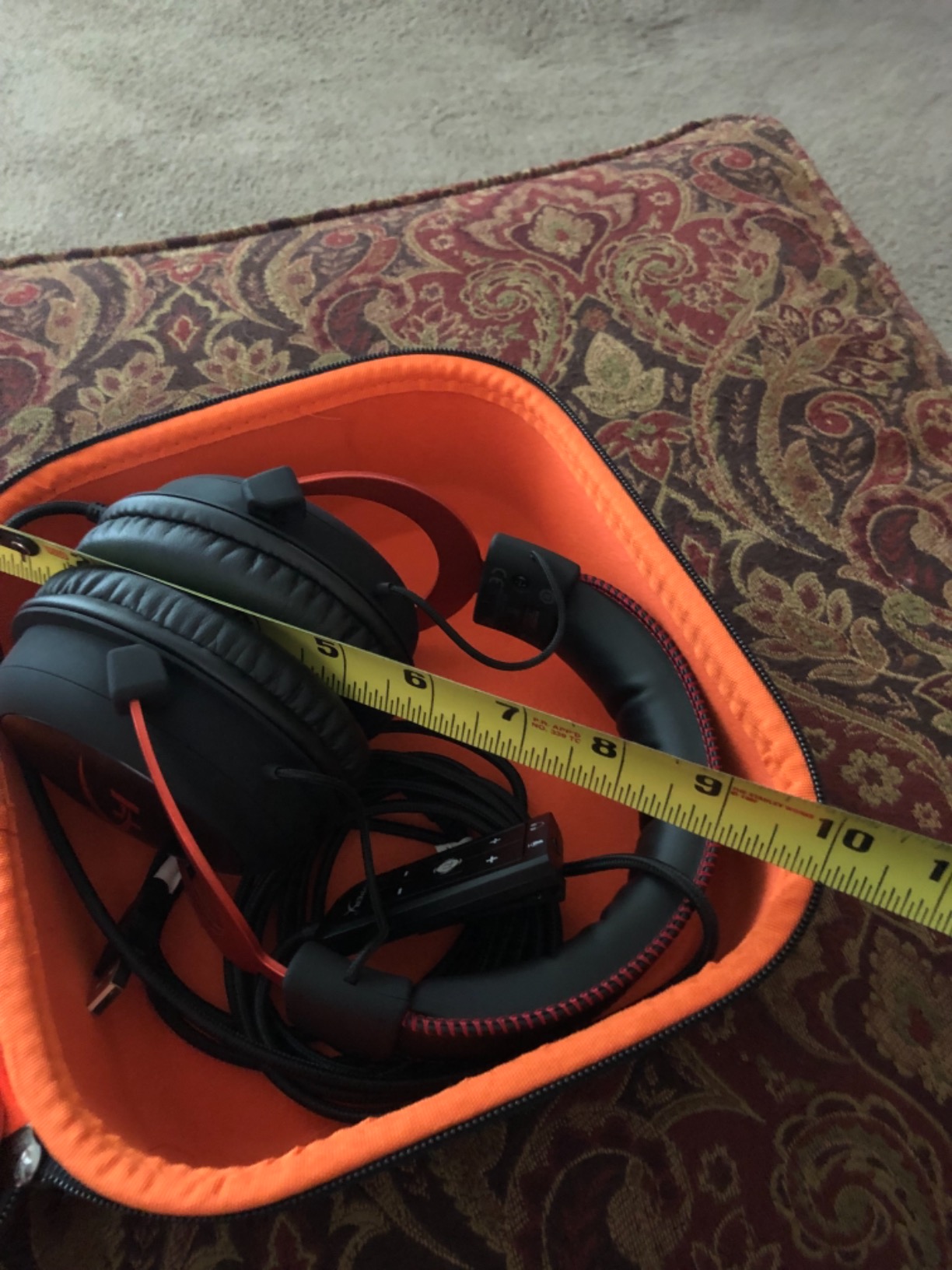 Geekria Shield Headphones Case Compatible with Hyperx Cloud III, Cloud II, Cloud Stinger Core Case, Replacement Hard Shell Travel Carrying Bag with Cable Storage (Dark Grey) customer photo 1