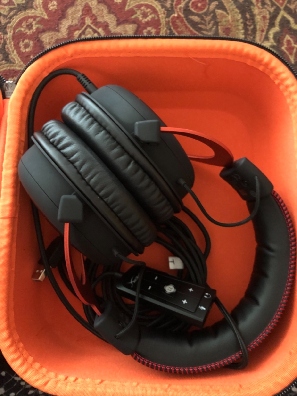 Geekria Shield Headphones Case Compatible with Hyperx Cloud III, Cloud II, Cloud Stinger Core Case, Replacement Hard Shell Travel Carrying Bag with Cable Storage (Dark Grey) customer photo 2