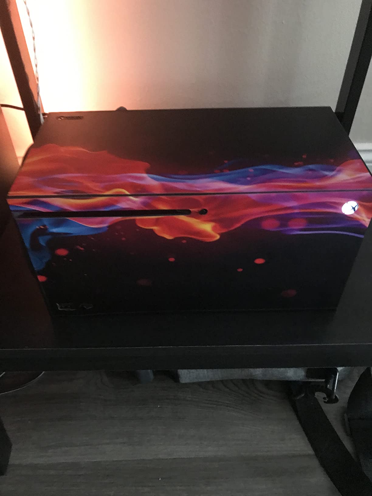 Xbox Series X Stickers Full Body Vinyl Skin Decal Protective Cover for Microsoft Xbox Series X Console and Controllers (Blue&Black Block) customer photo 2