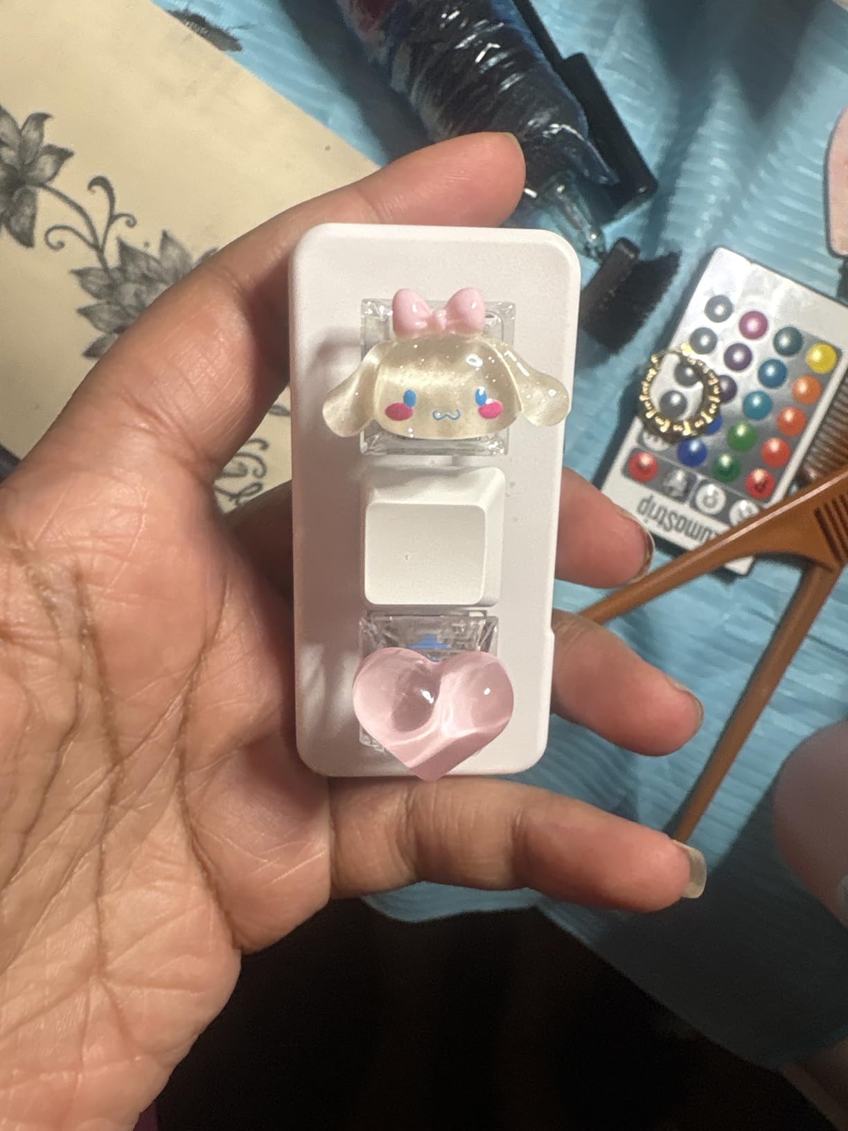 Ecarke 5 Keys Mini Macro Mechanical Keyboard Gaming Keypad Cherry Shaft OSU Keypad Hotswap with USB Data Cable & RGB LED Light for Windows Mac macros or Rhythm Games customer photo 1