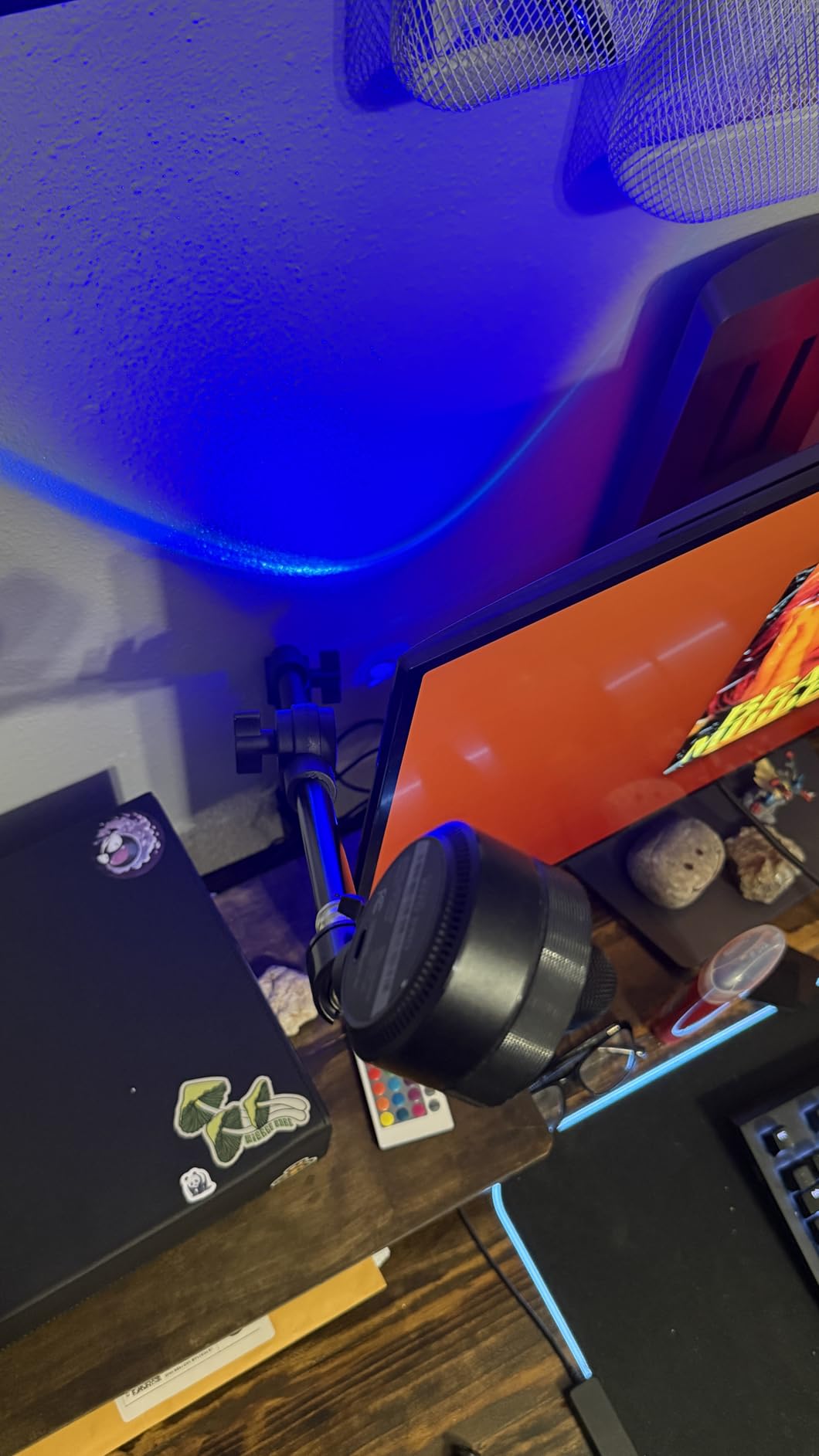 Webcam Stand Camera Mount with Phone Holder & 5/8