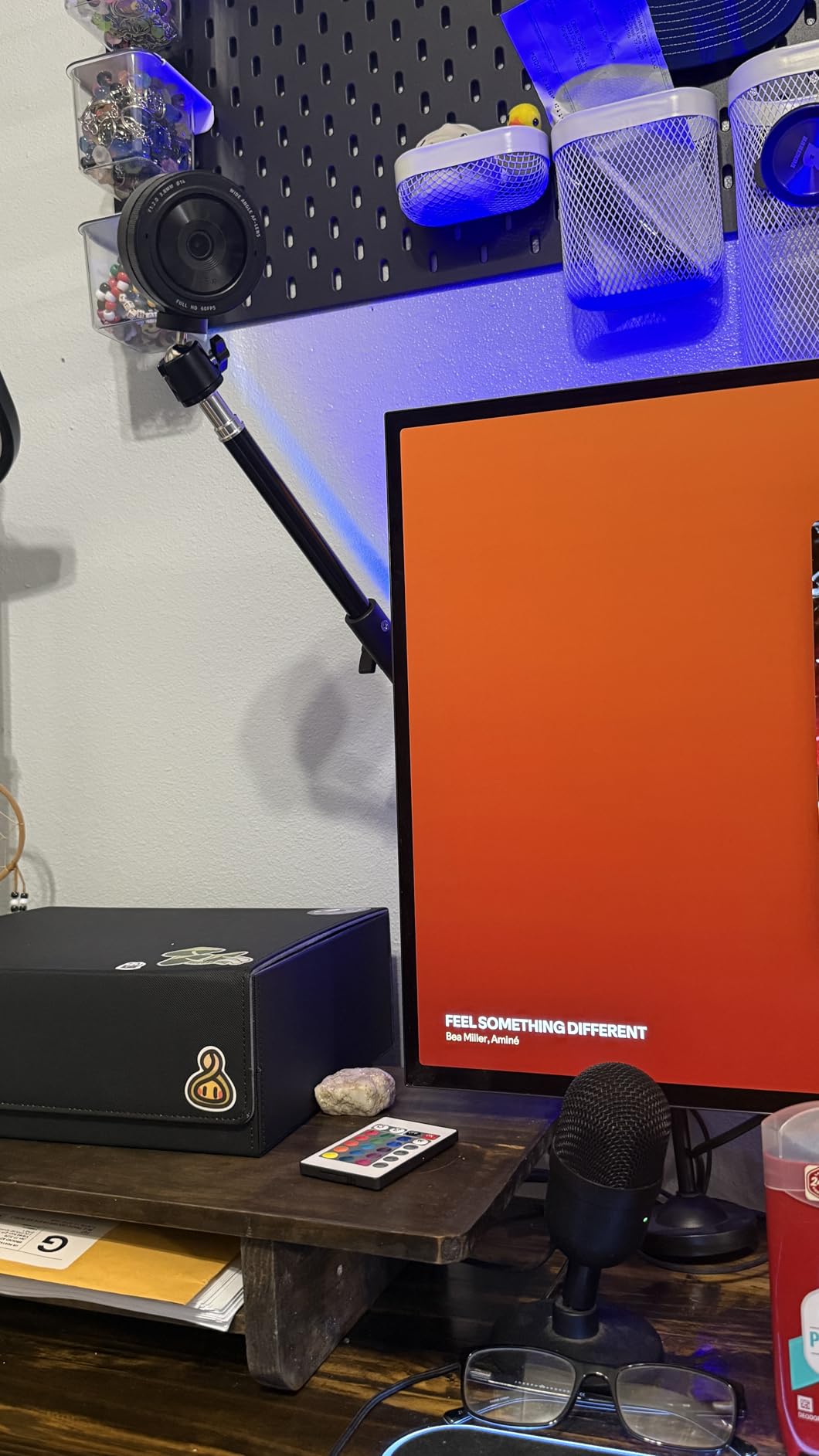 Webcam Stand Camera Mount with Phone Holder & 5/8