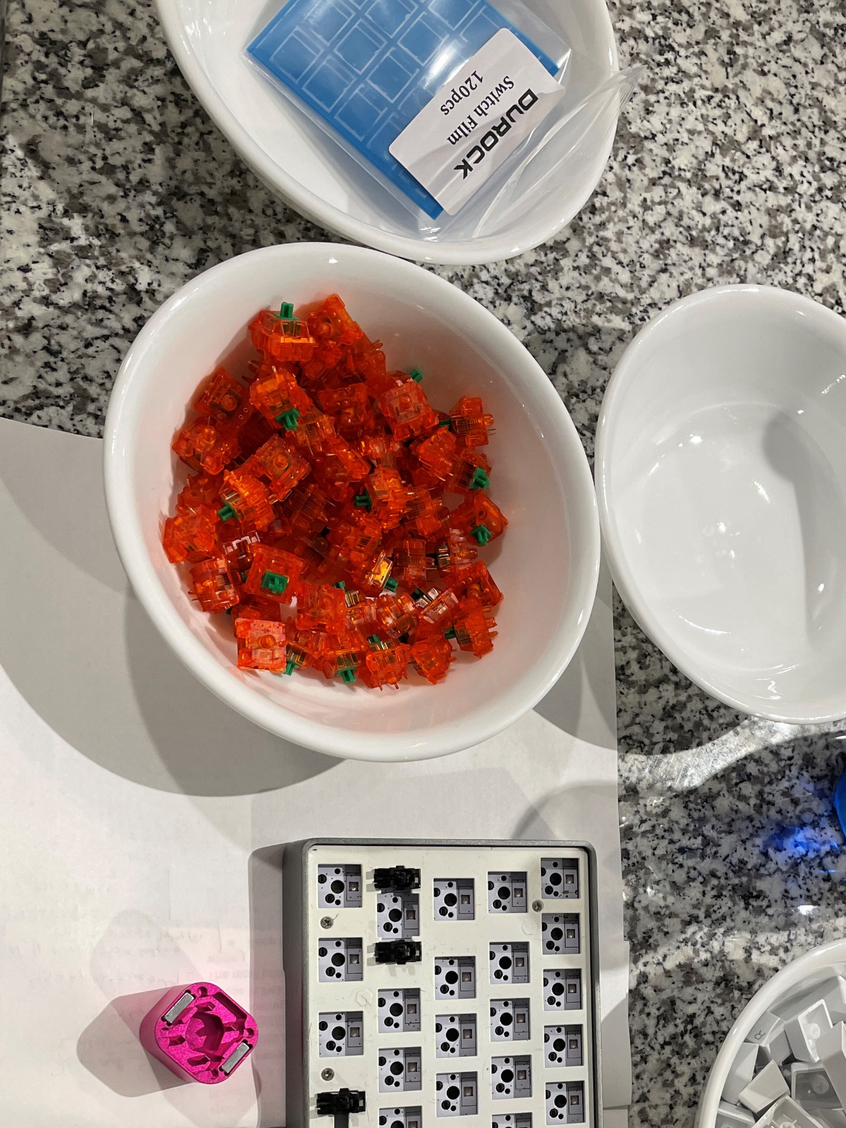 ZugGear DUROCK Switch Film for Cherry MX Compatible Mechanical Keyboard Switches, 0.15mm HTV+PC Soft Double Layer Keyboard Switch Film (120pcs) customer photo 1