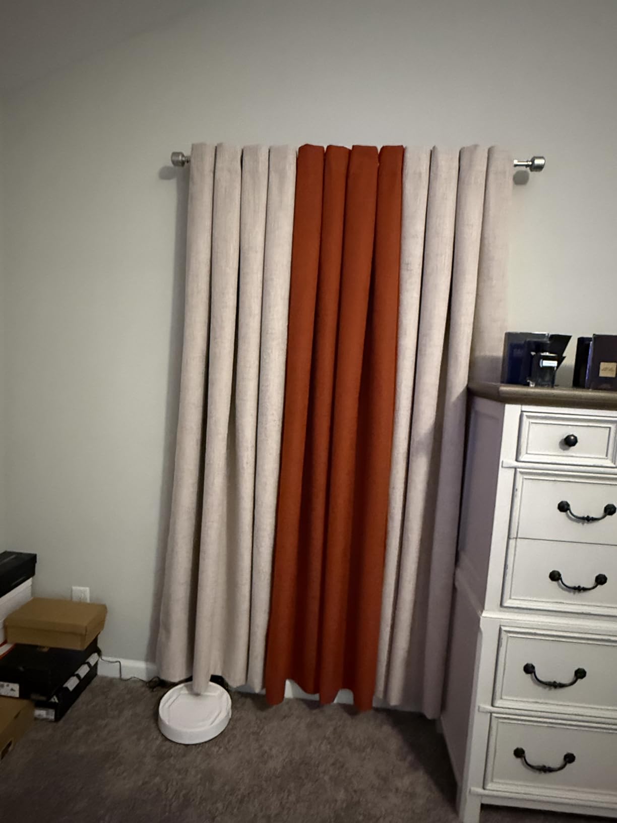 MIULEE 100% Blackout Linen Textured Curtains for Bedroom Solid Thermal Insulated Natural Beige Grommet Room Darkening Curtains & Drapes Luxury Decor for Living Room Nursery 52 x 84 Inch (2 Panels) customer photo 1