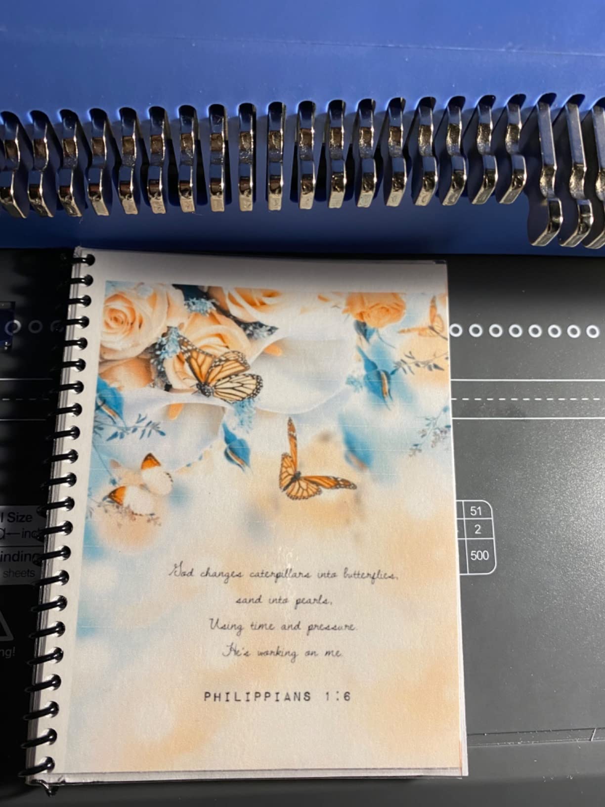 TIANSE Spiral Coil Binding Machine, Manual Book Maker Punch Binder with Electric Coil Inserter, Disengaging pins, Adjustable Side Margin, Comes with 100pcs 5/16'' Plastic Coil Binding Spines & Plier customer photo 2