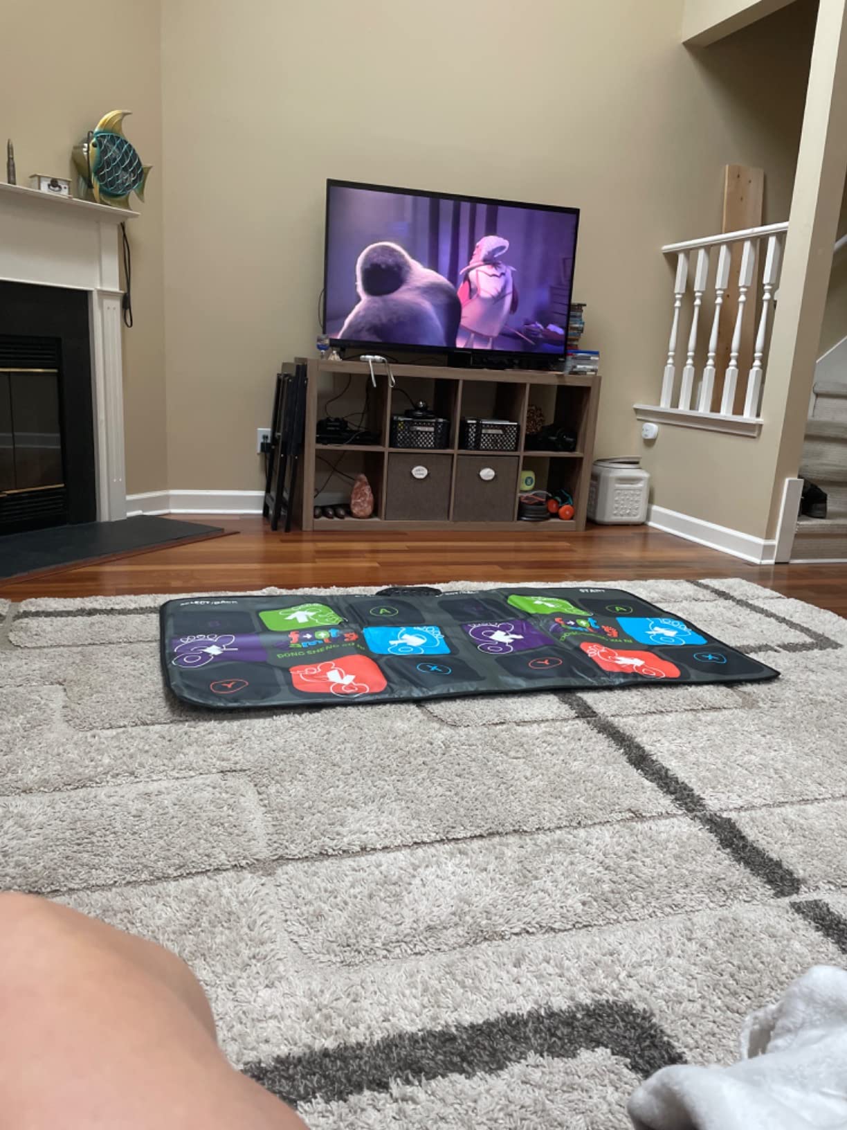 FWFX Dance Mat for TV Games - Wireless Musical Electronic Dance Pad for Kids & Adults, 2-Player Indoor Active Exercise Game for Family Parties, Birthday for Boys and Girls customer photo 1