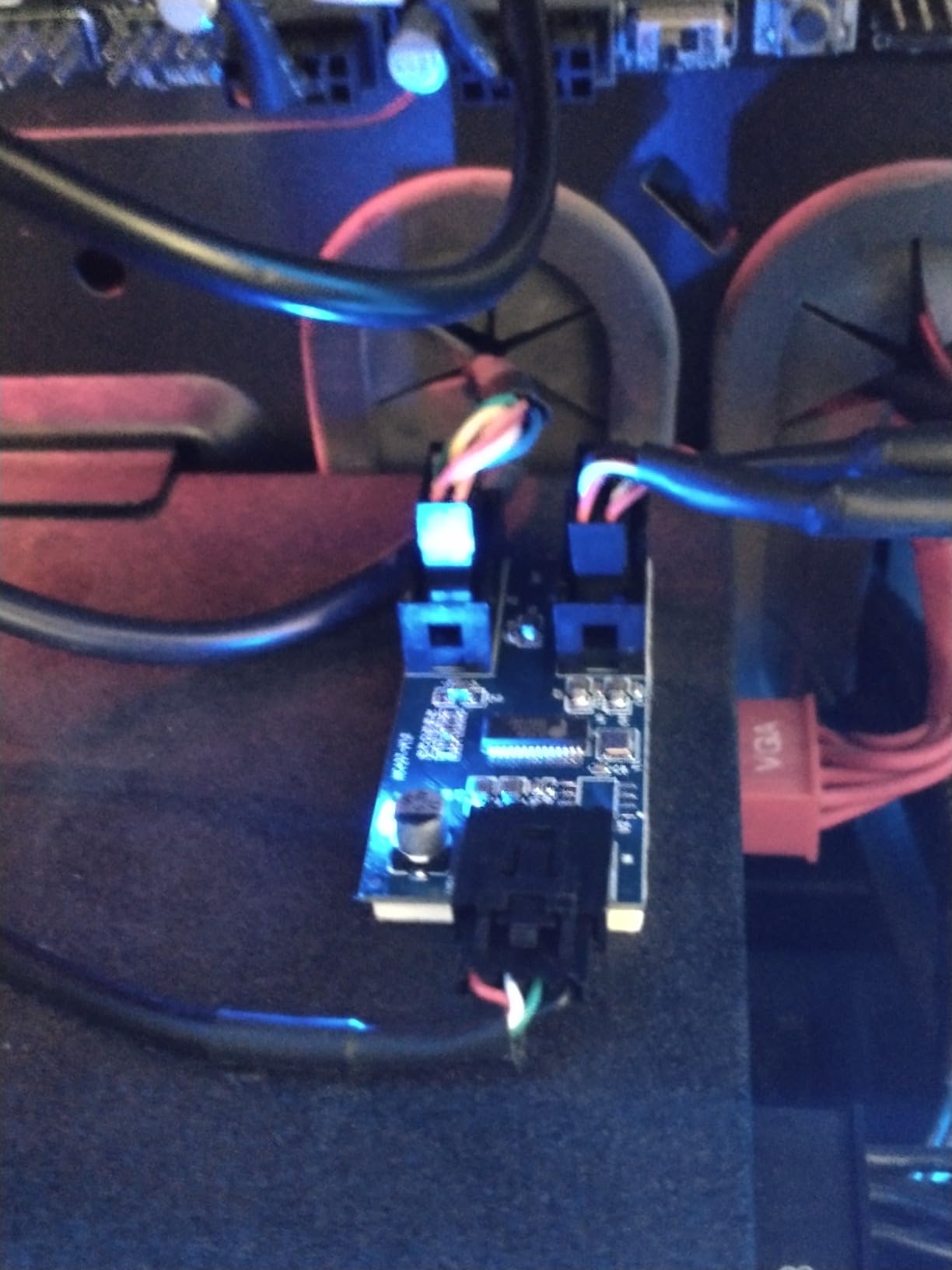 Rocketek Motherboard USB 2.0 9-Pin Header to 2-Port Hub Splitter - 30CM Cable USB 9-Pin Internal Cable Adapter customer photo 2