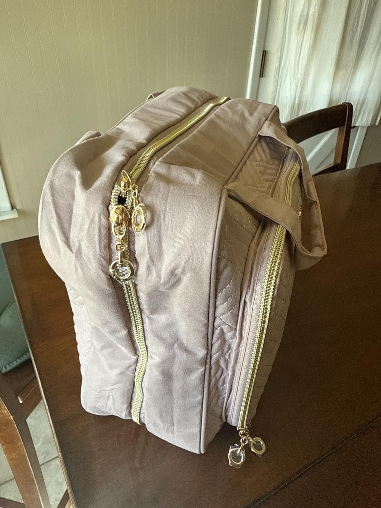 BAGSMART Toiletry Bag Hanging Travel Makeup Organizer with TSA Approved Transparent Cosmetic Bag Makeup Bag for Full Sized Toiletries, Medium-Black customer photo 1