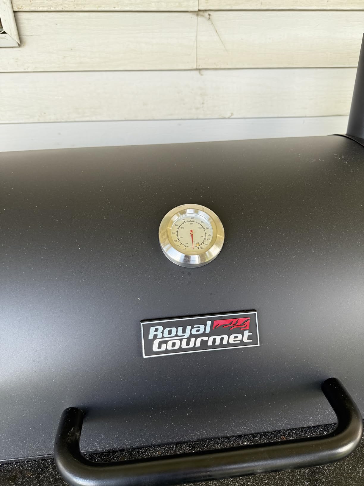 Royal Gourmet CC2036F Barrel Charcoal Grill with Offset Smoker, Outdoor BBQ Grill with 1200 Sq. In. Grilling Area for Large Event Gathering, Black customer photo 1