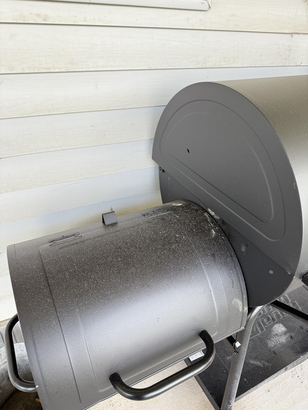 Royal Gourmet CC2036F Barrel Charcoal Grill with Offset Smoker, Outdoor BBQ Grill with 1200 Sq. In. Grilling Area for Large Event Gathering, Black customer photo 2