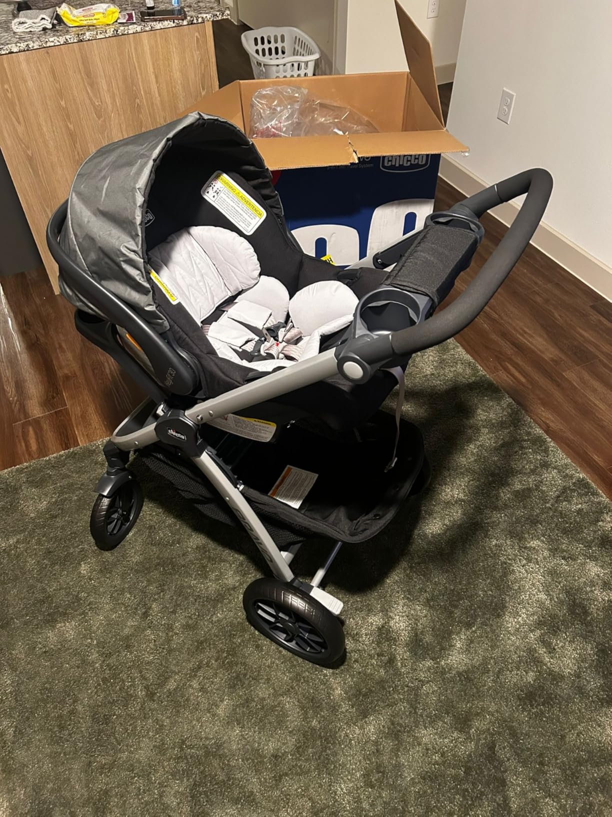 Bravo 3-in-1 Trio Travel System, Bravo Quick-Fold Stroller with KeyFit 30 Infant Car Seat and Base, Camden/Black customer photo 1