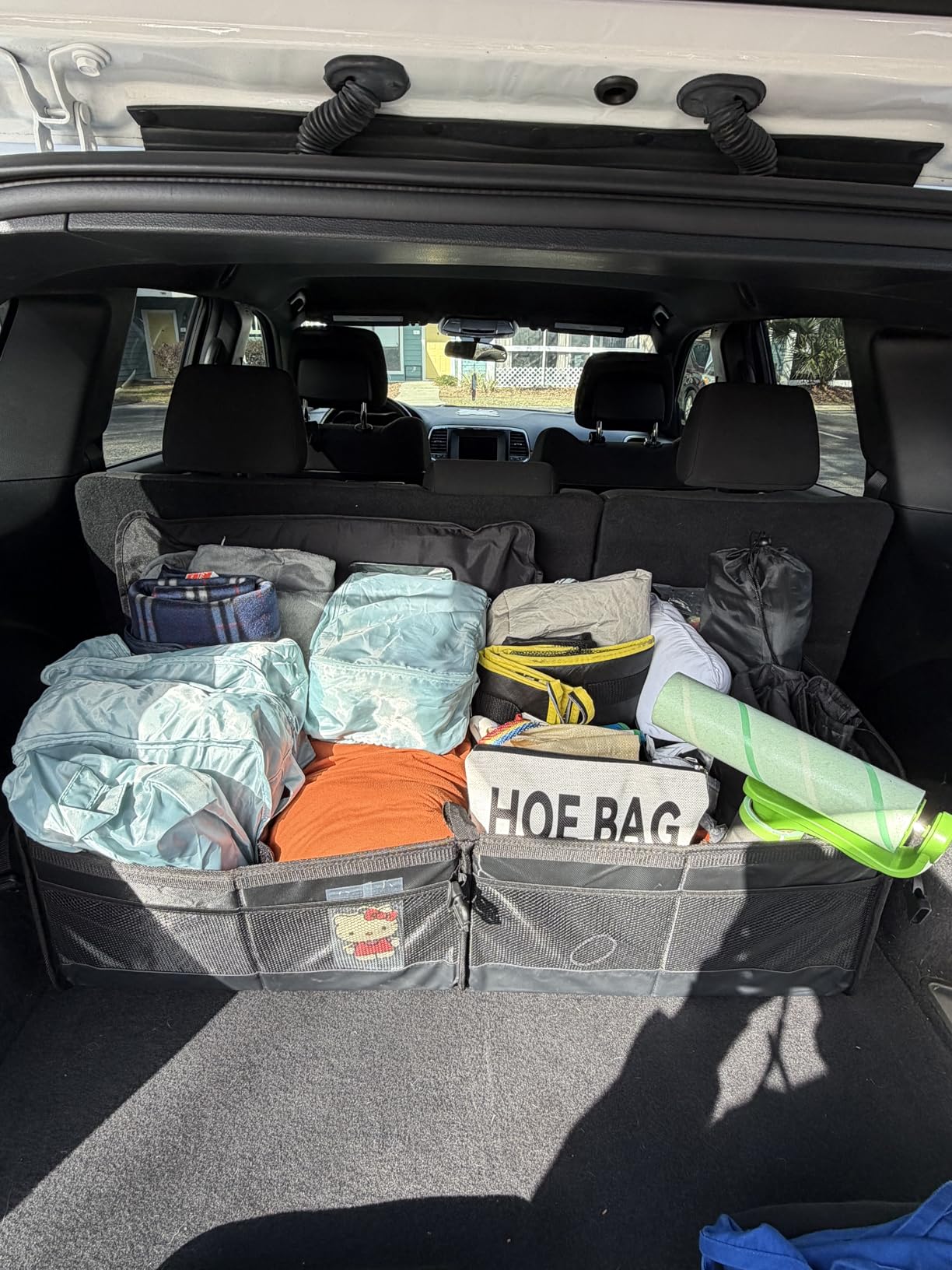 TRUNKCRATEPRO - XL Trunk Organizer For SUV, Car, Truck with 6 Compartments Adjustable Collapsible Portable Non-Skid Premium Cargo Storage Truck Organizer W Straps, Heavy Loads (Extra Large, Gray) customer photo 2