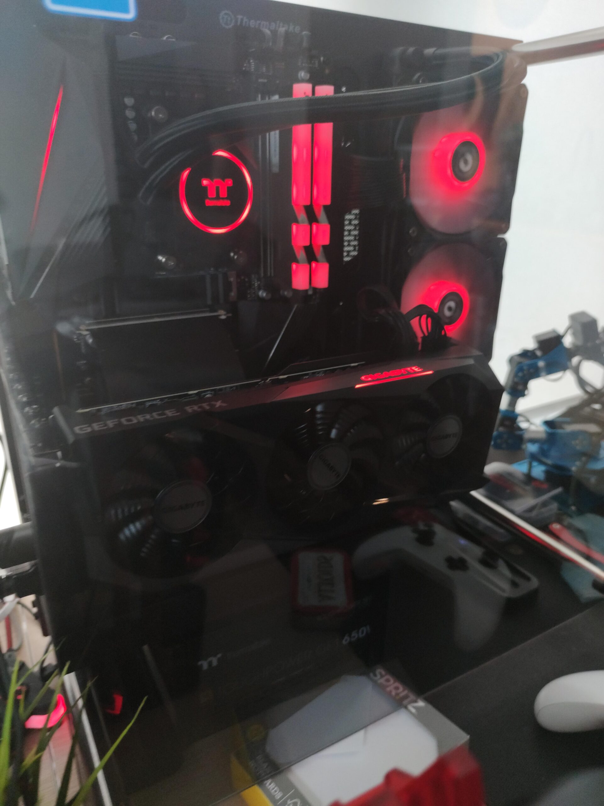 Thermaltake Shadow 360i Liquid-Cooled PC (AMD Ryzen 5 3600, RTX 3060 Ti, 16GB RGB 3000Mhz DDR4 ToughRAM RGB Memory, 1TB NVMe M.2, WiFi, Win 10 Home) Gaming Desktop Computer P3BK-B450-S36-LCS customer photo 2