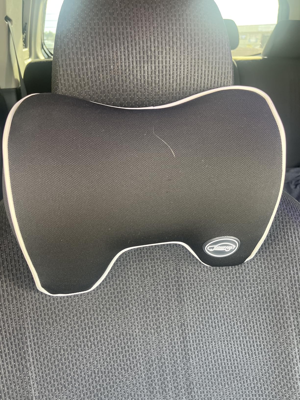 Car Neck Support Pillow for Neck Pain Relief When Driving,Headrest Pillow for Car Seat with Soft Memory Foam - Black customer photo 1