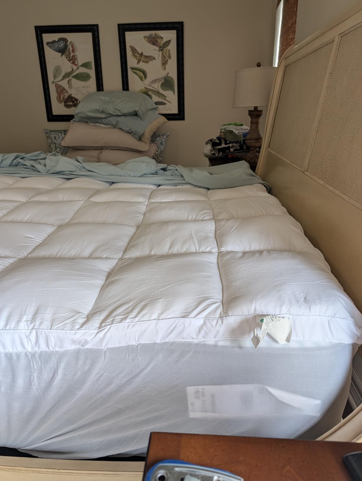 ELEMUSE Queen Mattress Topper for Back Pain, Extra Thick Mattress Pad Cover, Plush Soft Pillowtop with Elastic Deep Pocket, Overfilled Down Alternative Filling customer photo 1