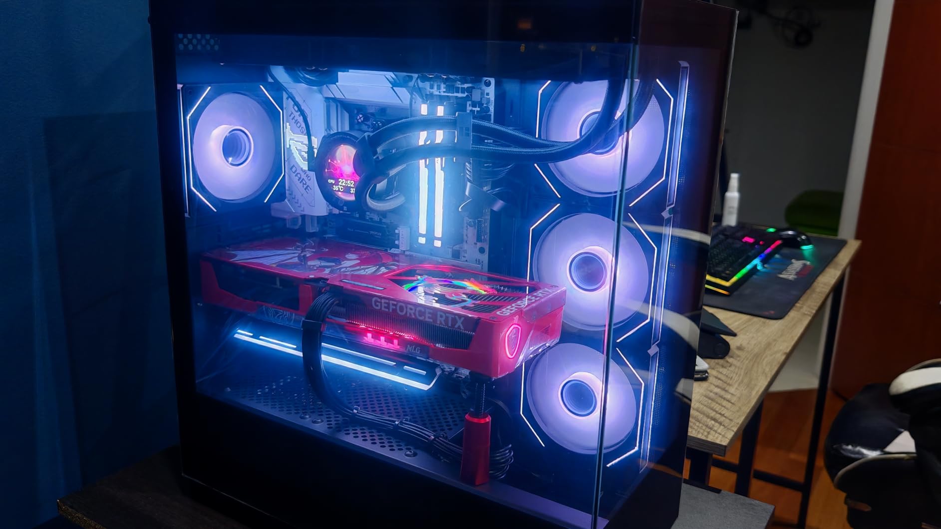 upHere 5V 3PIN Addressable RGB Graphics Card GPU Brace Support Video Card Sag Holder,Built-in 5V ARGB Strip,Adjustable Length and Height Support,G276ARGB customer photo 2