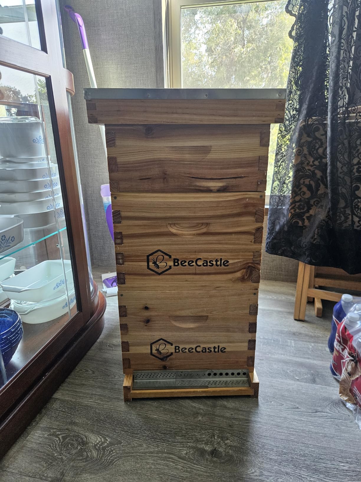 BeeCastle 8 Frame Langstroth Bee Hive Coated with Beeswax Includes Beehive Frames and Waxed Foundations (2 Deep Boxes & 1 Medium Box) customer photo 1