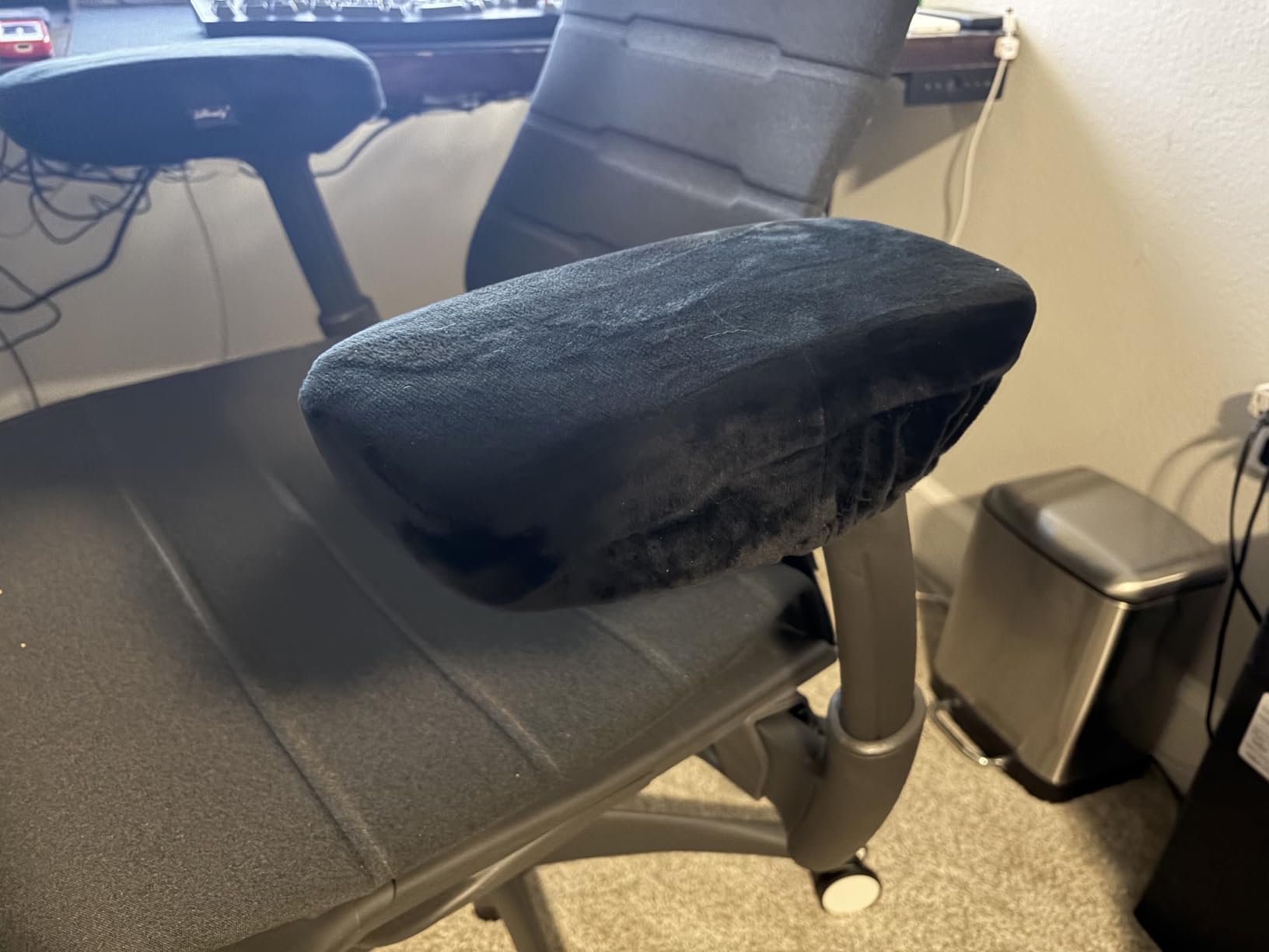 Aloudy Arm Rest Pillow, 2021 New Size 11'' Office Chair Armrest Cover Pads, Comfy Desk Chair Cushions for Elbows and Forearms(Large, Set of 2) customer photo 2