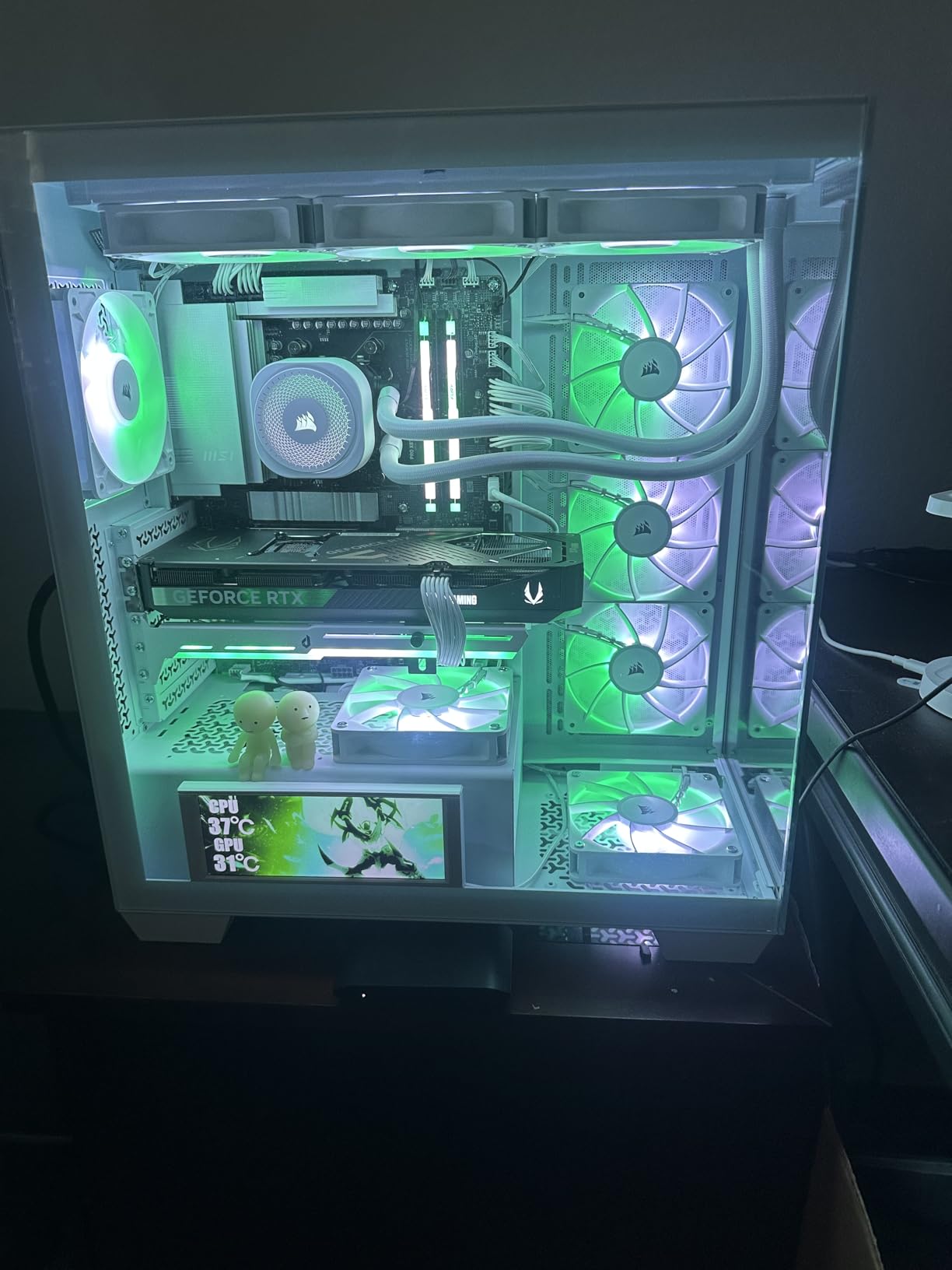 upHere 5V Addressable RGB White Graphics Card GPU Brace Support Video Card Sag Holder,Built-in 5V ARGB Strip,Adjustable Length and Height Support,G276WTARGB customer photo 1