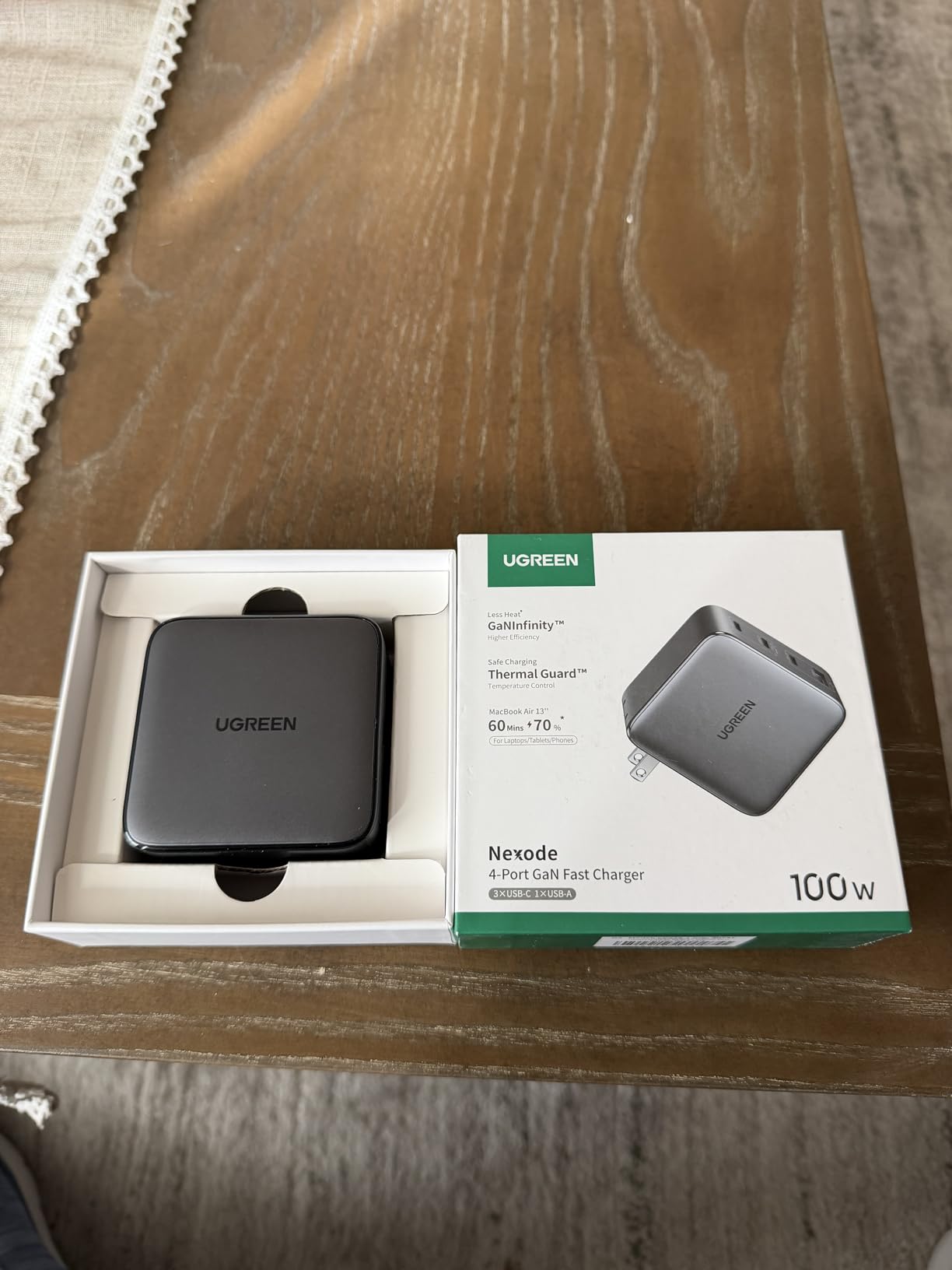 UGREEN Nexode 100W GaN USB C Charger, 4-Port Compact Foldable Fast Laptop Charger Power Adapter for MacBook Pro/Air, iPad Pro, iPhone 17/16/15 Series, Galaxy S25/S24, Pixel 10/9, Steam Deck, Pixelbook customer photo 2