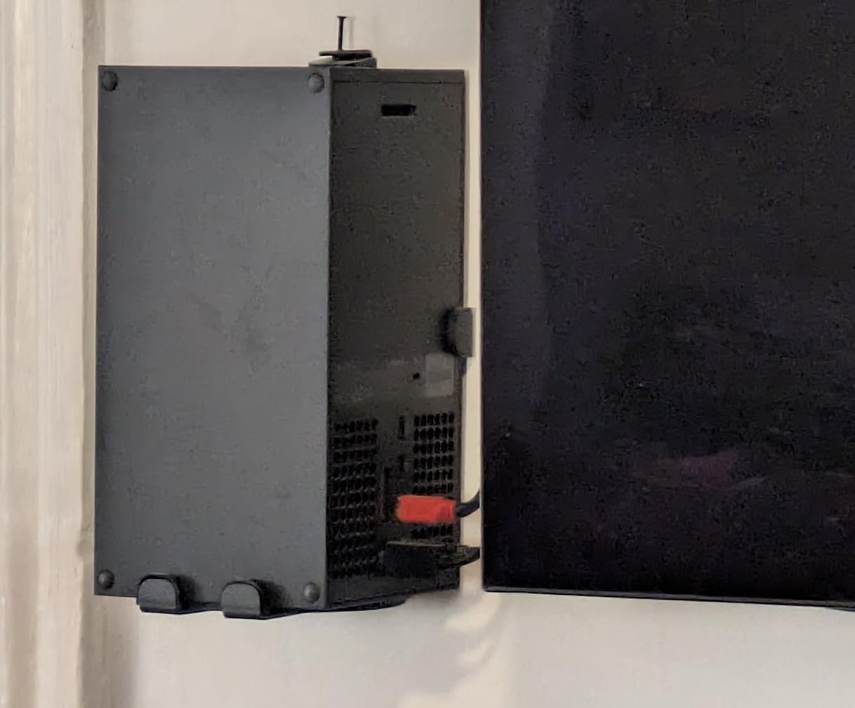 VIVO Steel Wall Mount Bracket Designed for Xbox Series X Gaming Console, Horizontal and Vertical Display, Open Design, Black, Mount-XSXU1 customer photo 2