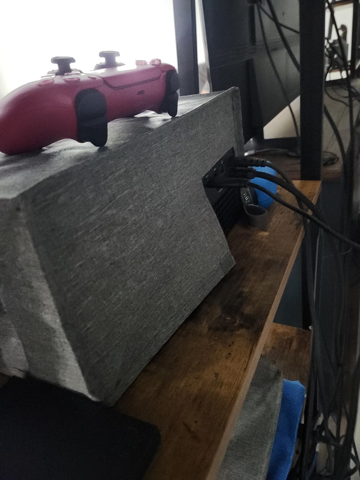 PlayVital Black Nylon Horizontal Dust Cover for Xbox Series X Console, Soft Neat Lining Dust Guard, Anti Scratch Waterproof Cover Sleeve for Xbox Series X Console customer photo 2