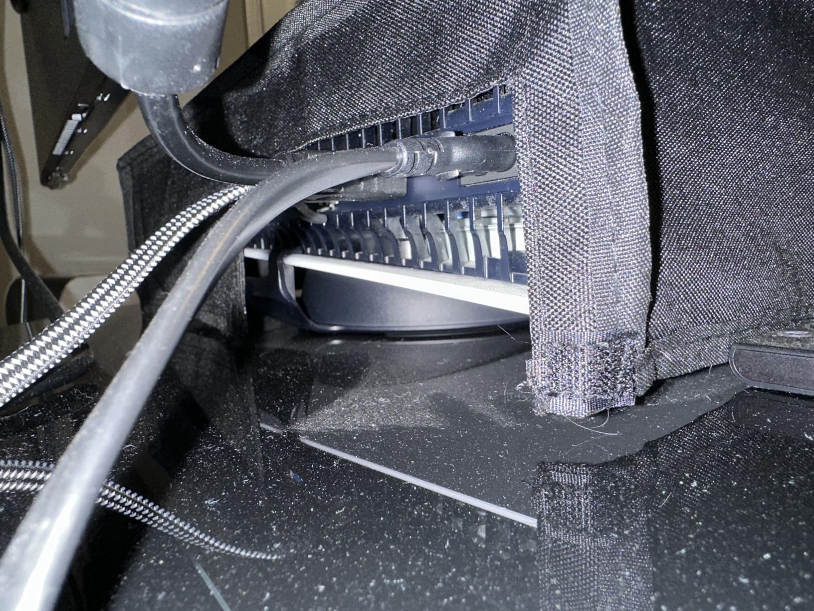 PlayVital Black Nylon Horizontal Dust Cover for PS5, Soft Neat Lining Dust Guard for PS5 Console, Anti Scratch Waterproof Cover Sleeve for ps5 Console Digital Edition & Disc Edition customer photo 2