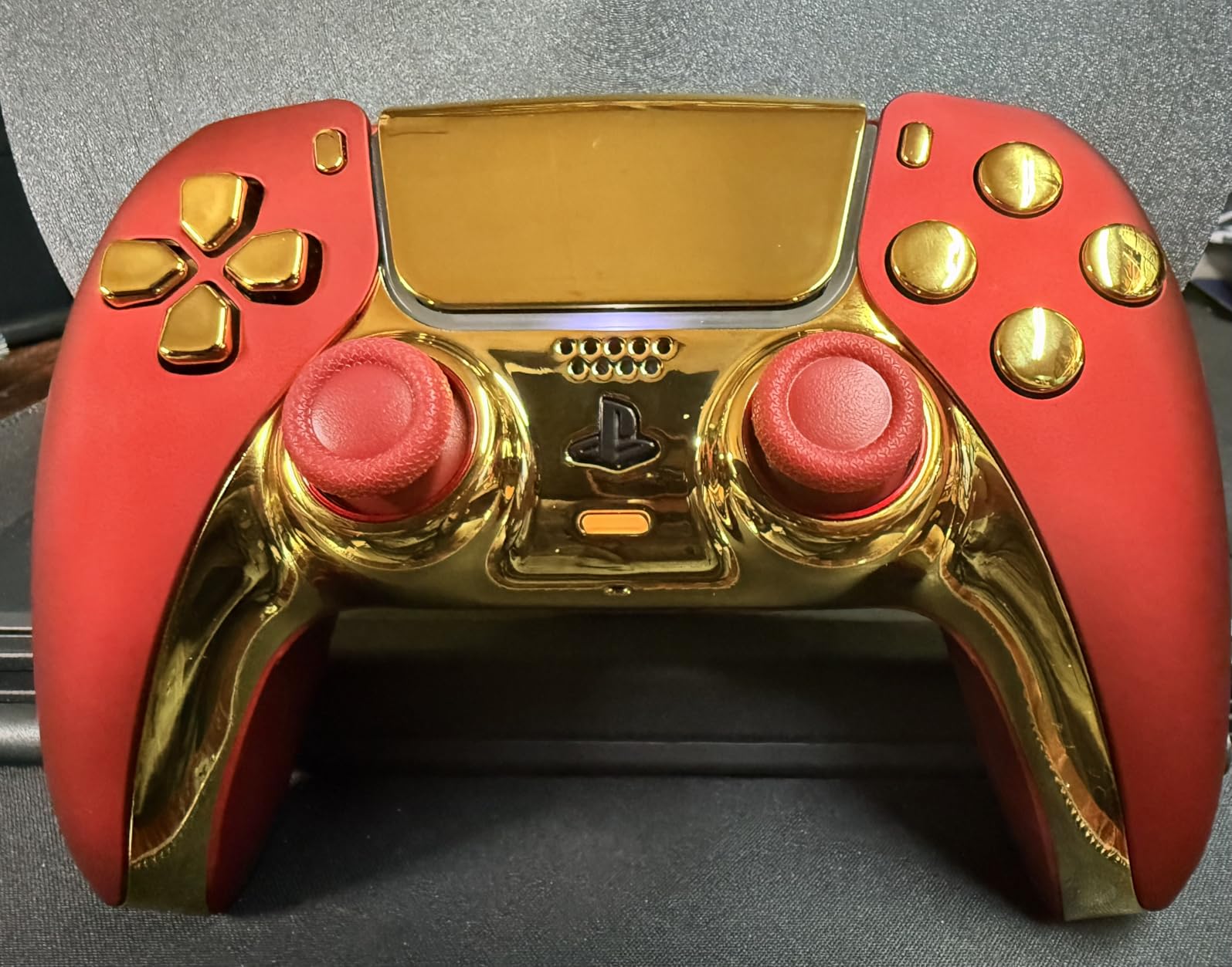 eXtremeRate White Grip Custom Back Plate Bottom Shell Compatible with ps5 Controller, Replacement Back Shell Cover Compatible with ps5 Controller customer photo 1