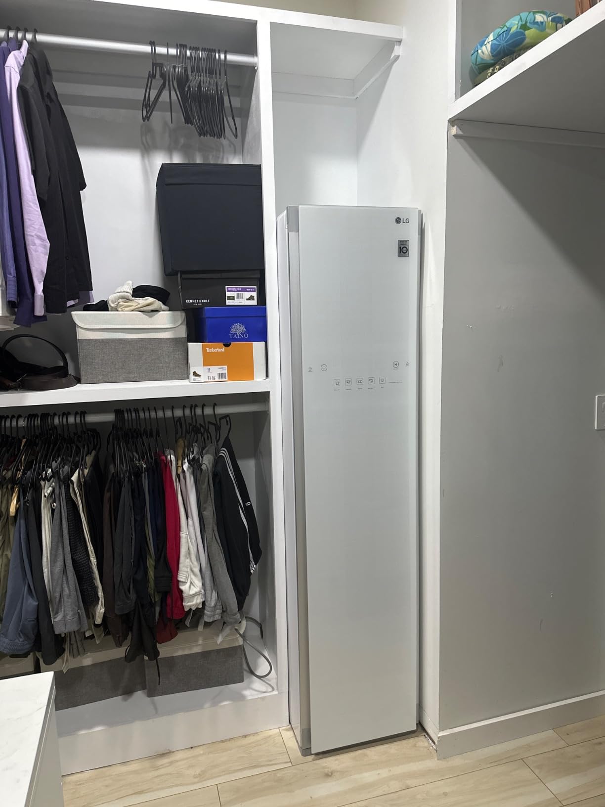 LG Styler Steam Closet | Clothes Steamer for Garments and Household Item Care | Sanitize, Deodorize, Freshen & Dry with Steam Technology & Moving Hangers| Easy Install | Wi-Fi enabled| Mirror (S3MFBN) customer photo 1