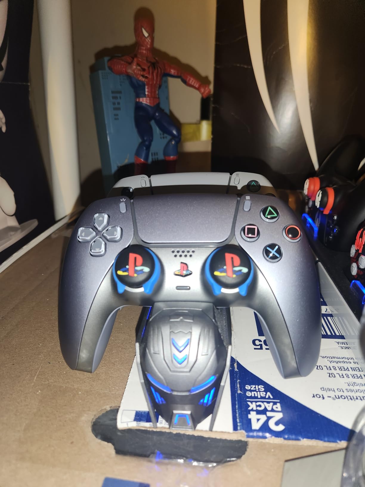 PS5 Logo Underlay Sticker for PlayStation 5 Console & PS Logo Vinyl Decal Sticker for DualSense Controller (Classic Retro-Look Color) - 2 Packs customer photo 1