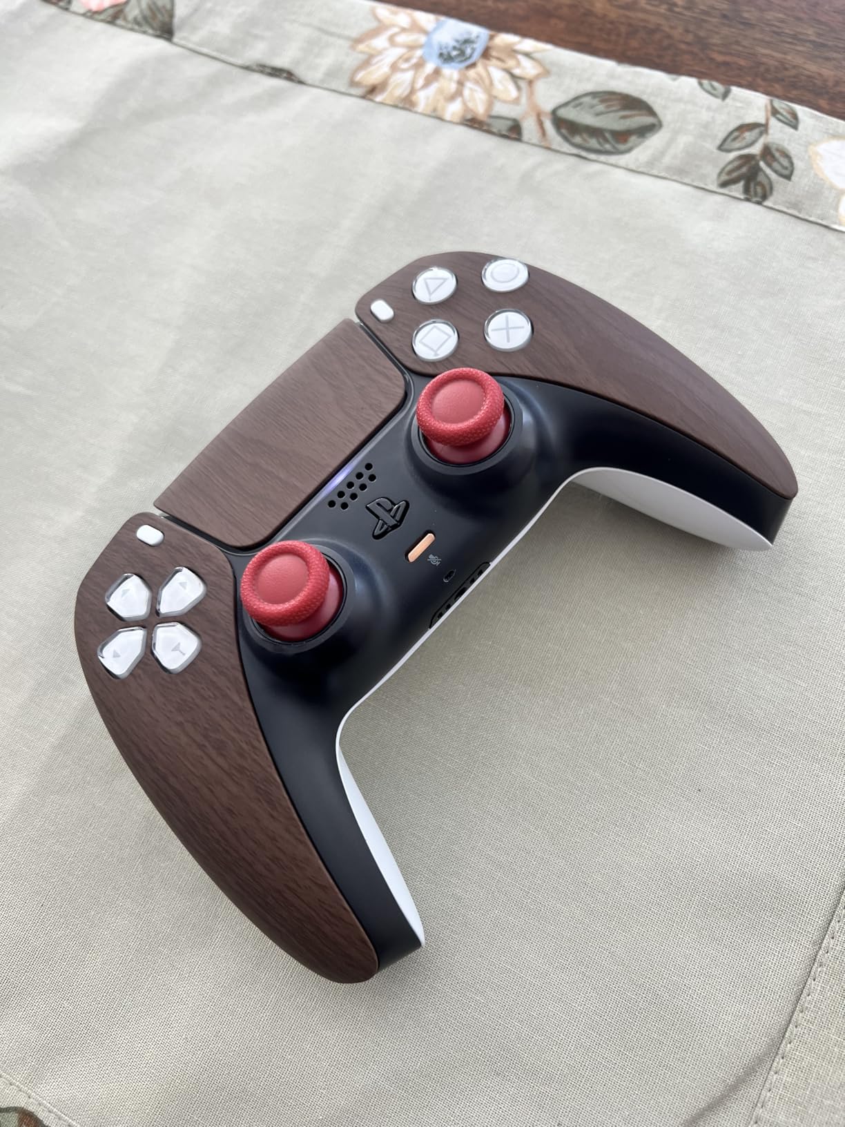 eXtremeRate Graphite Carbon Fiber Pattern Decorative Trim Shell Compatible with p s 5 Controller, DIY Replacement Clip Shell, Custom Plates Cover Compatible with p s 5 Controller with Accent Rings customer photo 1