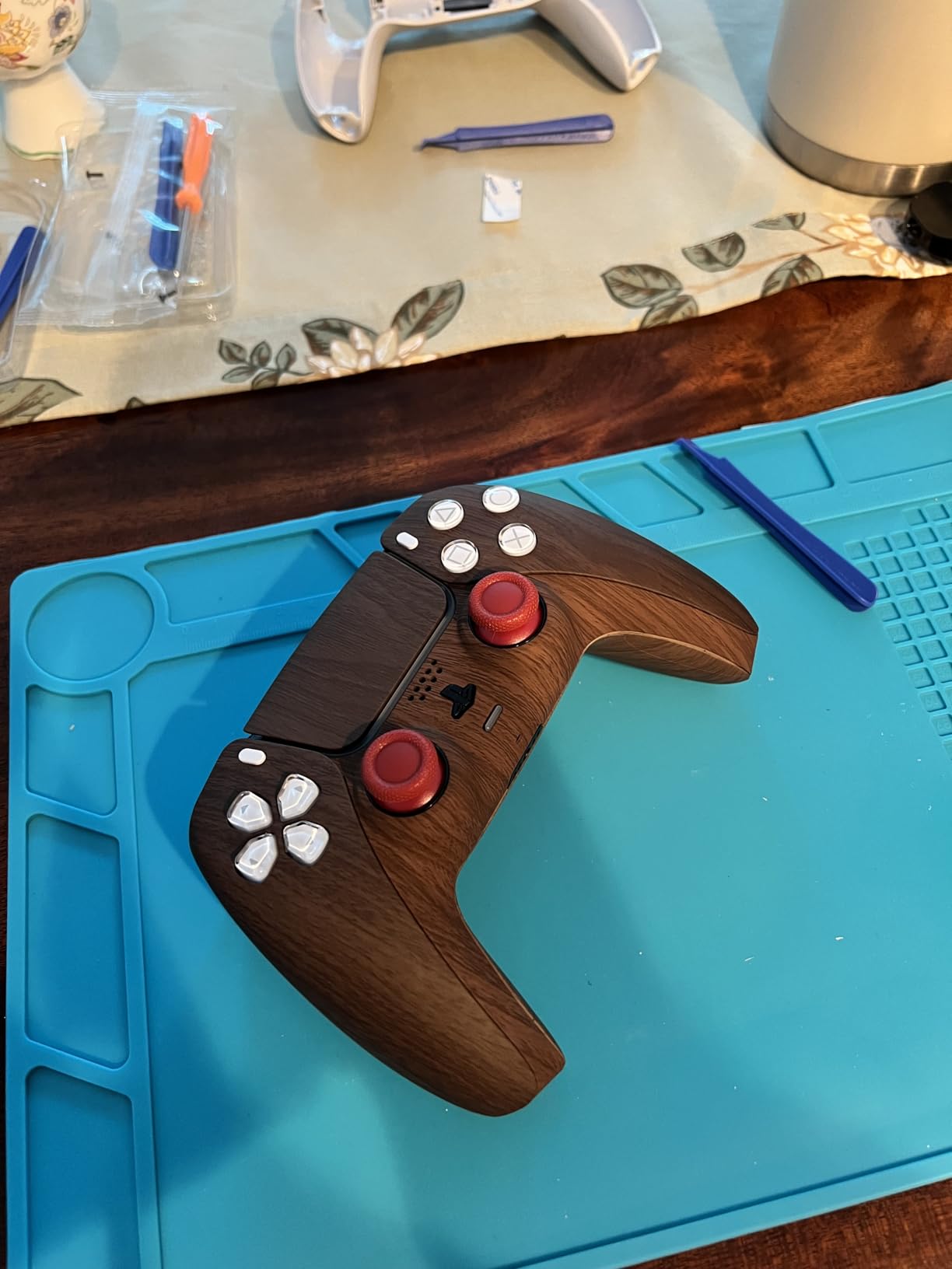 eXtremeRate Graphite Carbon Fiber Pattern Decorative Trim Shell Compatible with p s 5 Controller, DIY Replacement Clip Shell, Custom Plates Cover Compatible with p s 5 Controller with Accent Rings customer photo 2