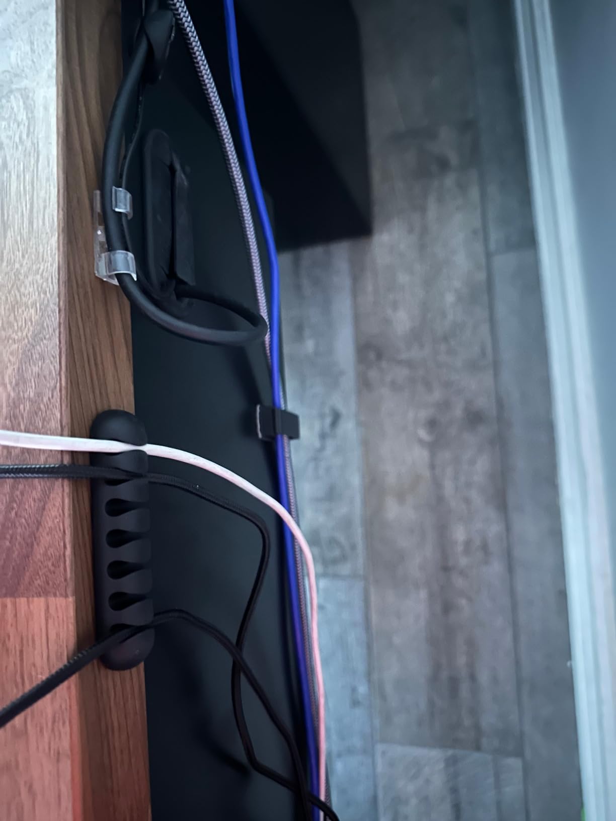 Cord Management Organizer Kit 4 Cable Sleeve split with 41Self Adhesive Cable Clips Holder, 10pcs and 2 Roll Self Adhesive tie and 100 Fastening Cable Ties for TV Office Car Desk Home customer photo 1