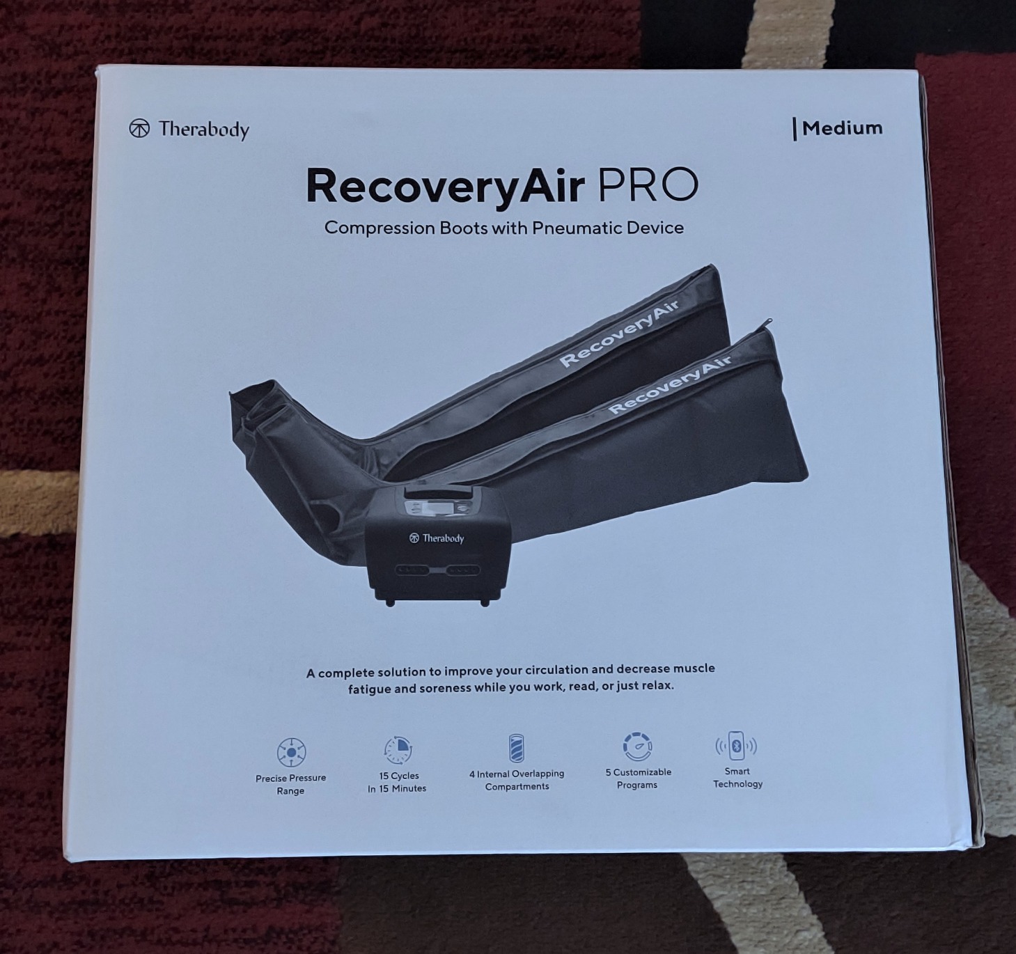 Theragun RecoveryAir Pro - Recovery Boots - Fully Customizable Pneumatic Compression Therapy System (Medium) customer photo 2